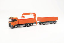 Herpa 316217 - H0 - Iveco S-Way ND Baustoff-Hängerzug - orange